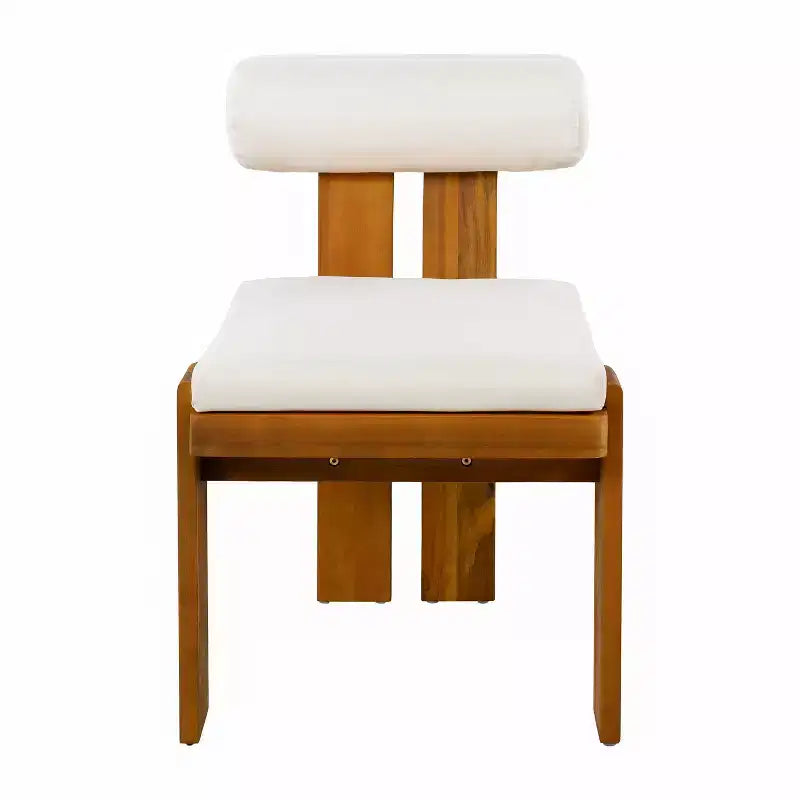 Christopher Knight Home Ayesha – Chaises de salle à manger modernes en acacia rembourrées pour patio (lot de 2)