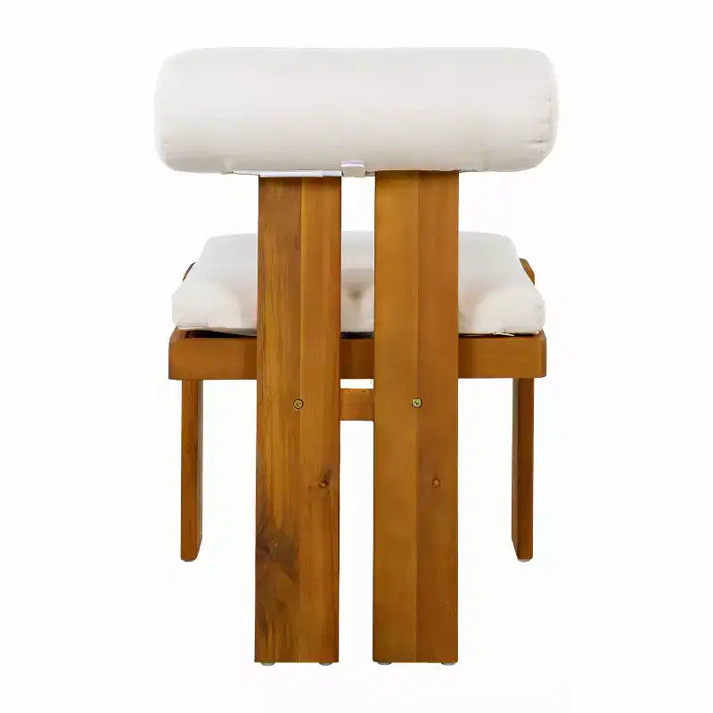 Christopher Knight Home Ayesha – Chaises de salle à manger modernes en acacia rembourrées pour patio (lot de 2)