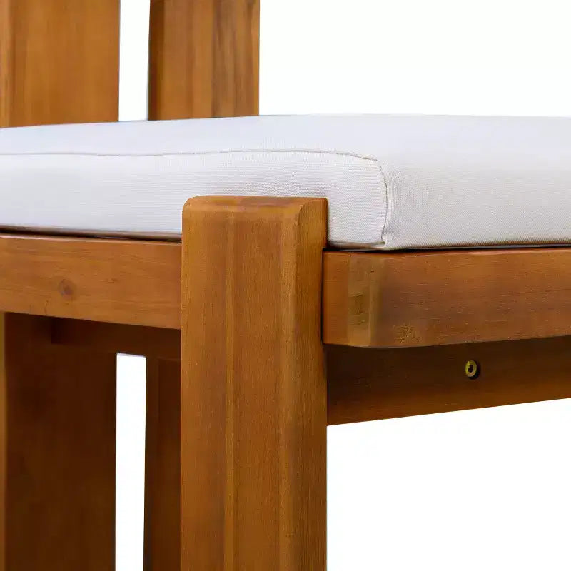 Christopher Knight Home Ayesha – Chaises de salle à manger modernes en acacia rembourrées pour patio (lot de 2)