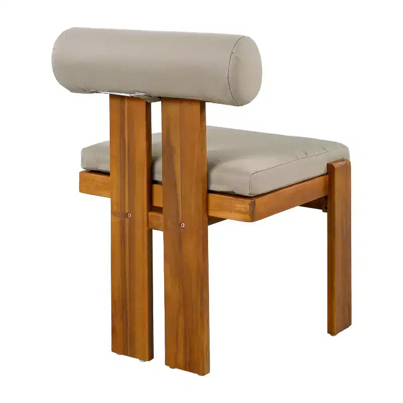 Christopher Knight Home Ayesha – Chaises de salle à manger modernes en acacia rembourrées pour patio (lot de 2)