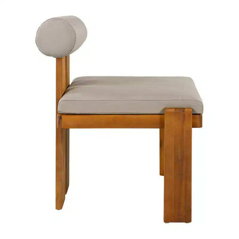 Christopher Knight Home Ayesha – Chaises de salle à manger modernes en acacia rembourrées pour patio (lot de 2)