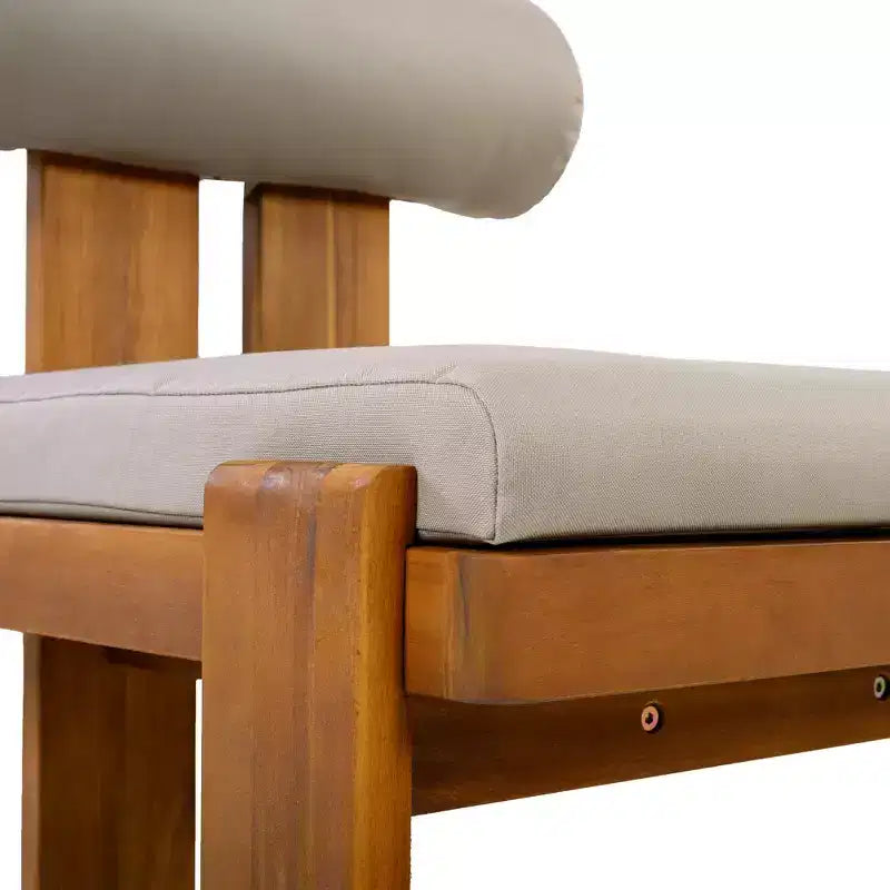 Christopher Knight Home Ayesha – Chaises de salle à manger modernes en acacia rembourrées pour patio (lot de 2)