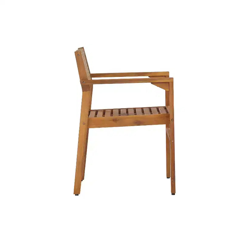 Christopher Knight Home Samira Chaises de salle à manger ajourées en bois d'acacia rustique et osier (Lot de 2)