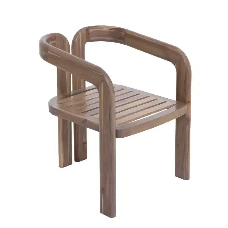 Christopher Knight Home Thabo, chaises de salle à manger modernes en bois d'acacia avec coussin, pour terrasse (lot de 2)