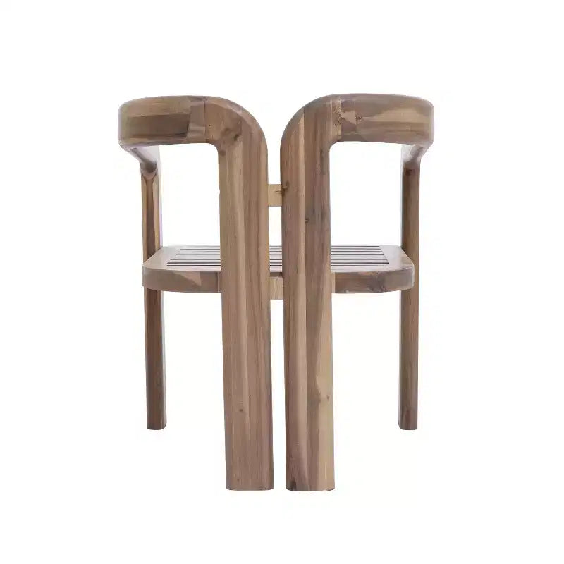 Christopher Knight Home Thabo, chaises de salle à manger modernes en bois d'acacia avec coussin, pour terrasse (lot de 2)