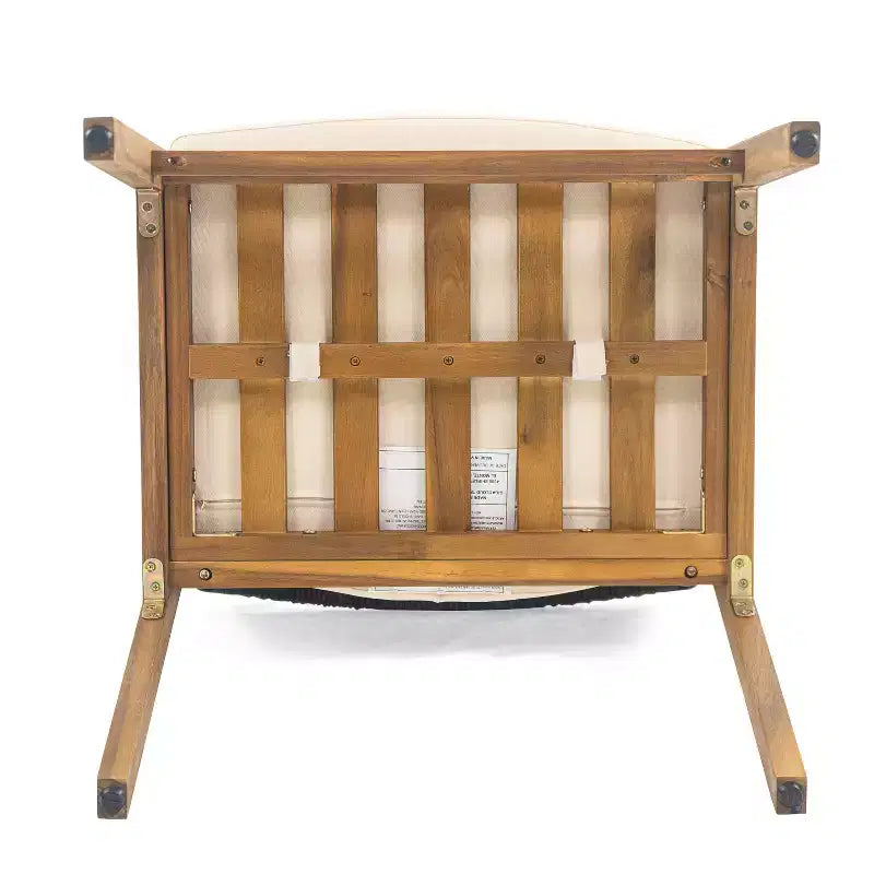 Chaises de salle à manger d'extérieur ModernLuxe, chaises d'appoint de terrasse en bois d'acacia avec corde en treillis - Lot de 2