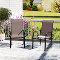 Costway Patio Dining Chair Set of 2/4 High Backrest Dining Furniture with Wide Seat