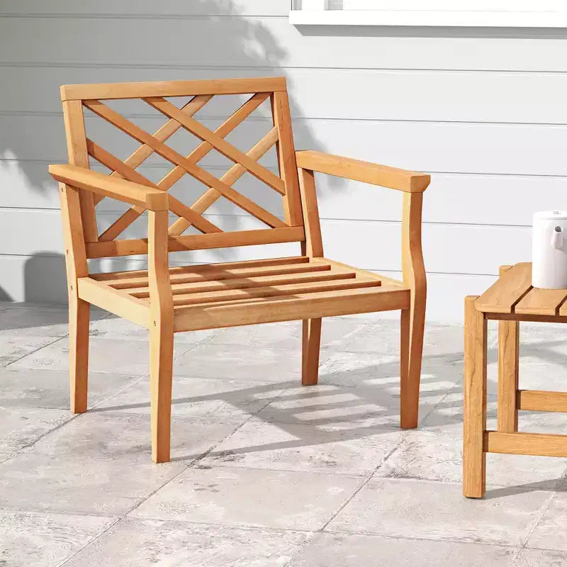 Lot de 2 chaises de salle à manger Costway avec dossier et accoudoirs confortables, assise à lattes et pieds solides
