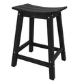 Heavy Duty Weatherproof Bar Stool  Outdoor HDPE Counter Height Patio Chair with Footrest, Durable Resin for Balcony, Deck, Kitchen