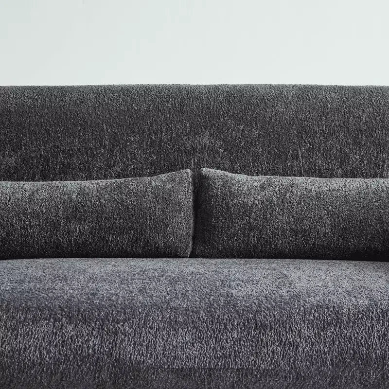 Canapé deux places en velours de 150 cm – Lit gigogne, coussins de soutien et poches latérales, sans outils