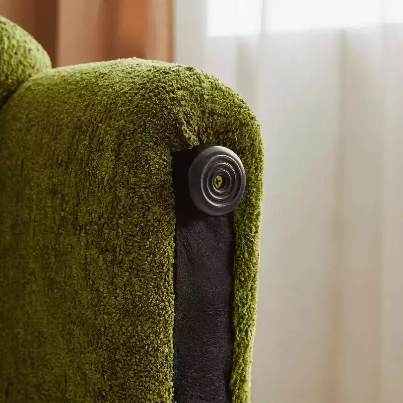 Canapé deux places en velours de 150 cm – Lit gigogne, coussins de soutien et poches latérales, sans outils