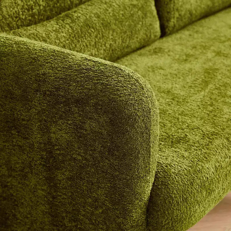 Canapé deux places en velours de 150 cm – Lit gigogne, coussins de soutien et poches latérales, sans outils