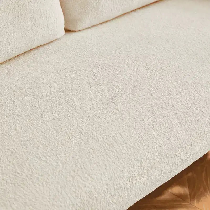 Canapé deux places en velours de 150 cm – Lit gigogne, coussins de soutien et poches latérales, sans outils
