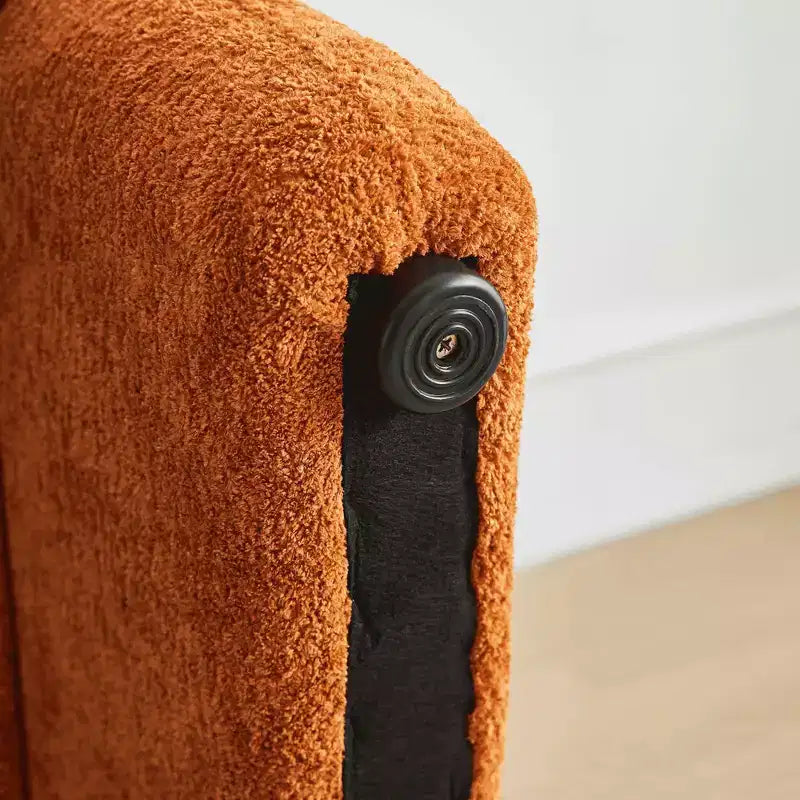 Canapé deux places en velours de 150 cm – Lit gigogne, coussins de soutien et poches latérales, sans outils