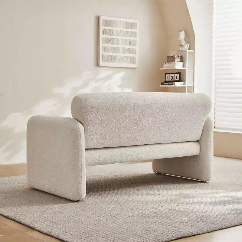 Canapé deux places en velours de 150 cm – Lit gigogne, coussins de soutien et poches latérales, sans outils