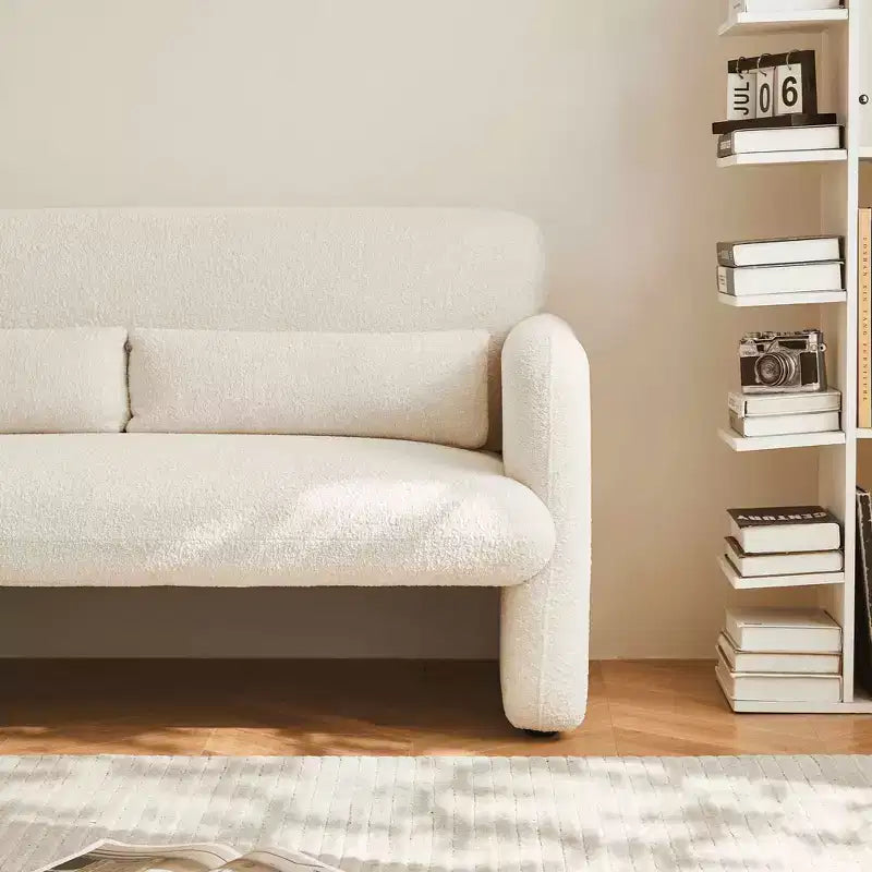 Canapé deux places en velours de 150 cm – Lit gigogne, coussins de soutien et poches latérales, sans outils
