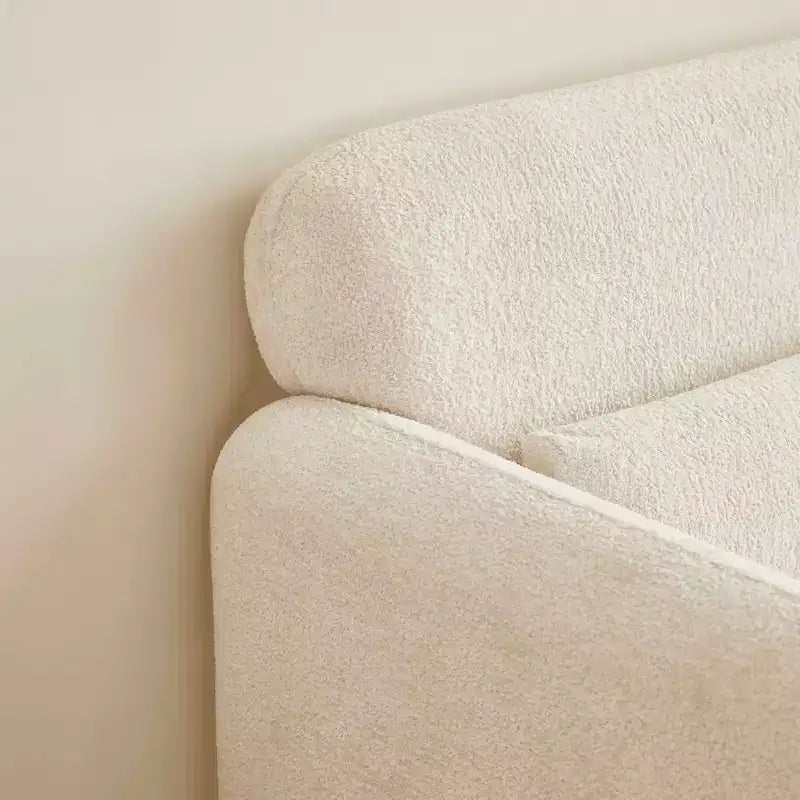 Canapé deux places en velours de 150 cm – Lit gigogne, coussins de soutien et poches latérales, sans outils