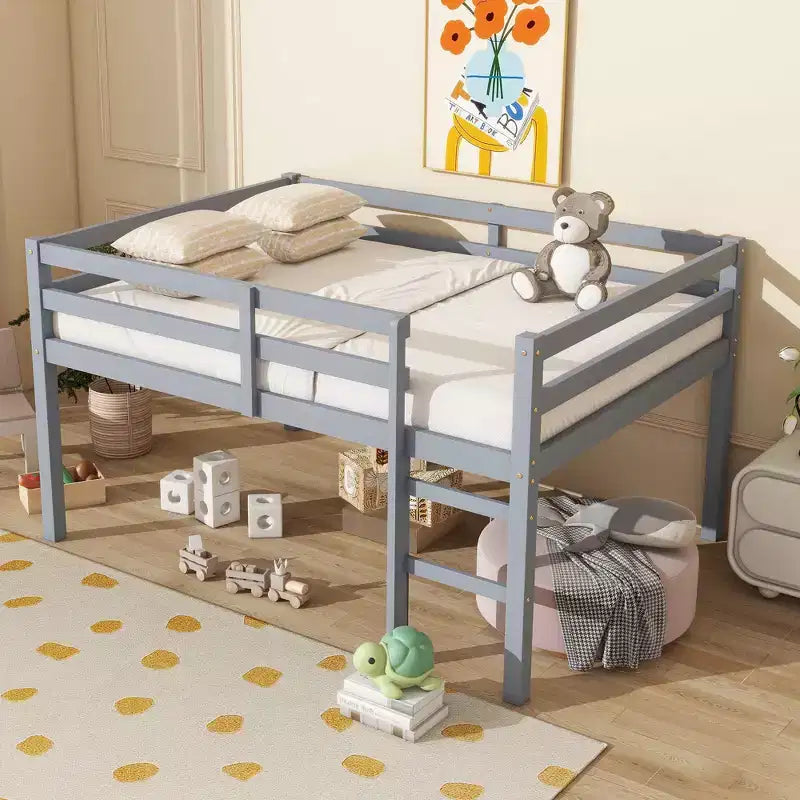 Cadre de lit plateforme en métal pleine grandeur – Rangement sous le lit, silencieux, 800 lb