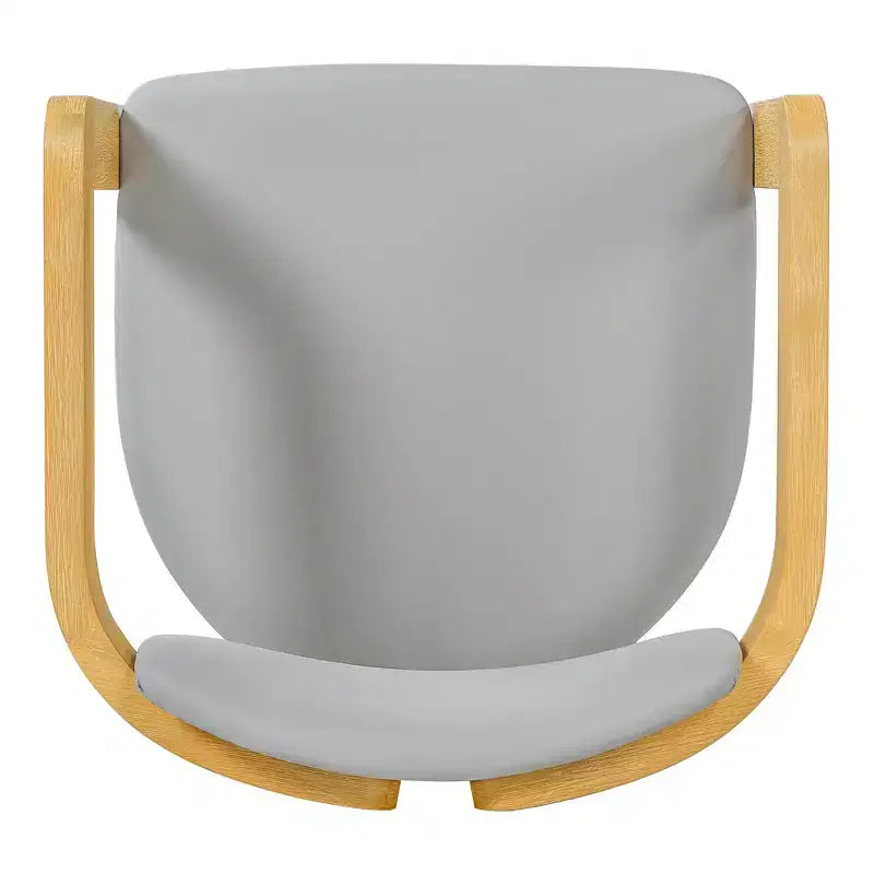 Lot de 2 chaises de salle à manger d'extérieur Whisen, chaises de salle à manger de patio avec accoudoirs, chaises de jardin modernes en bois d'acacia avec coussins, design ergonomique