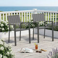 GDFStudio Silas Modern Ergonomic Metal Outdoor Dining Chair, Set of 2