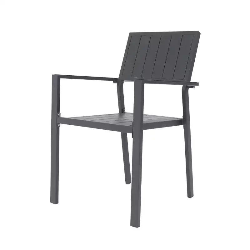 GDFStudio Silas Chaise de salle à manger d'extérieur moderne ergonomique en métal, lot de 2