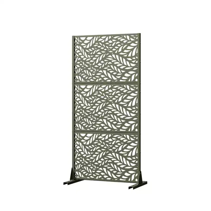 Brise-vue extérieur en métal – Panneaux de clôture autoportants et treillis décoratif pour jardin, terrasse et cour