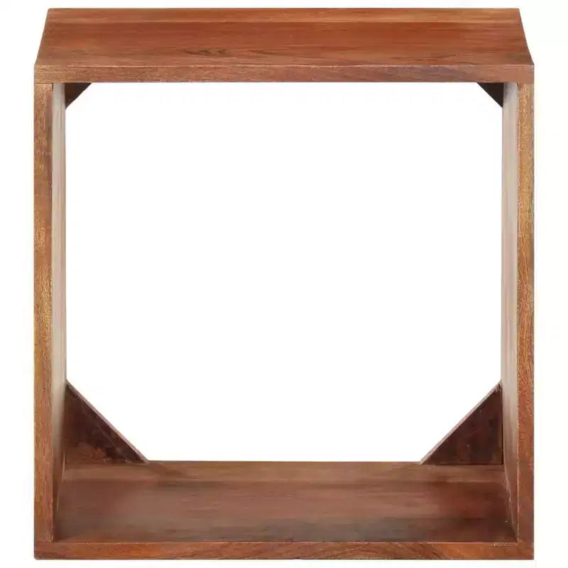 Étagère murale cube en bois d'acacia massif – 40x30x40 cm