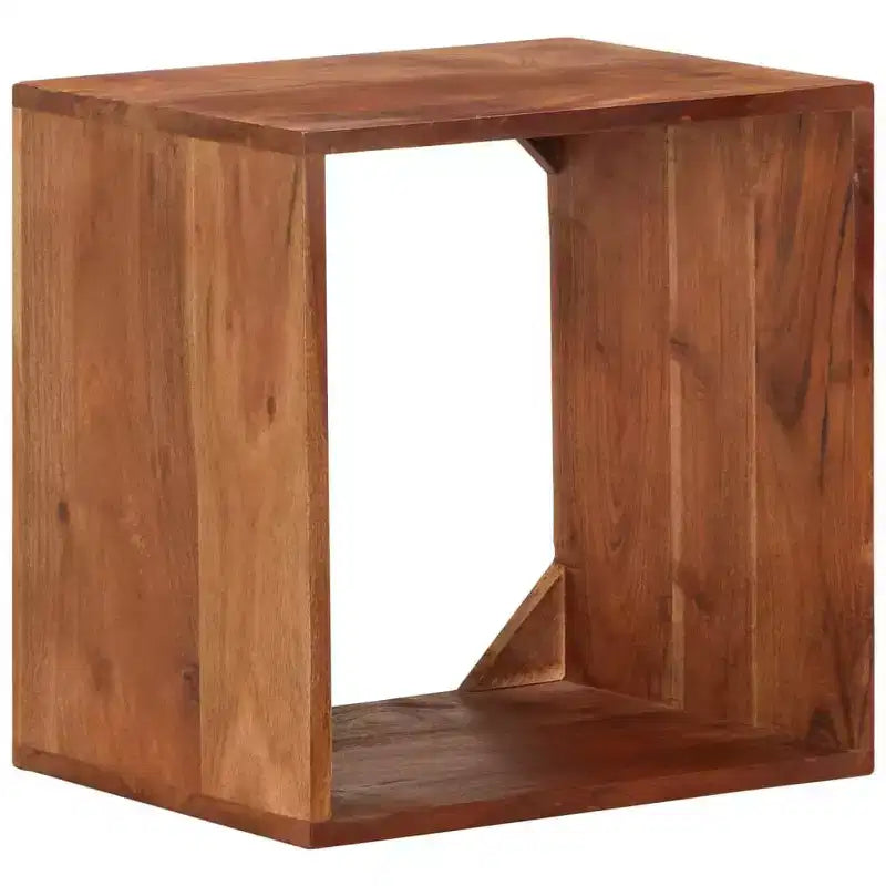 Étagère murale cube en bois d'acacia massif – 40x30x40 cm