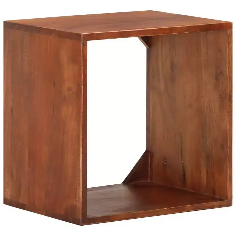 Étagère murale cube en bois d'acacia massif – 40x30x40 cm