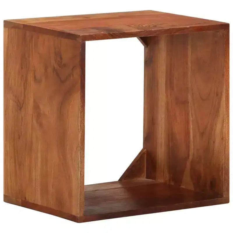 Étagère murale cube en bois d'acacia massif – 40x30x40 cm