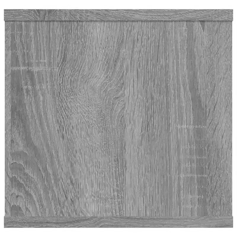Étagère murale flottante en bois d'ingénierie chêne fumé – 2 étagères