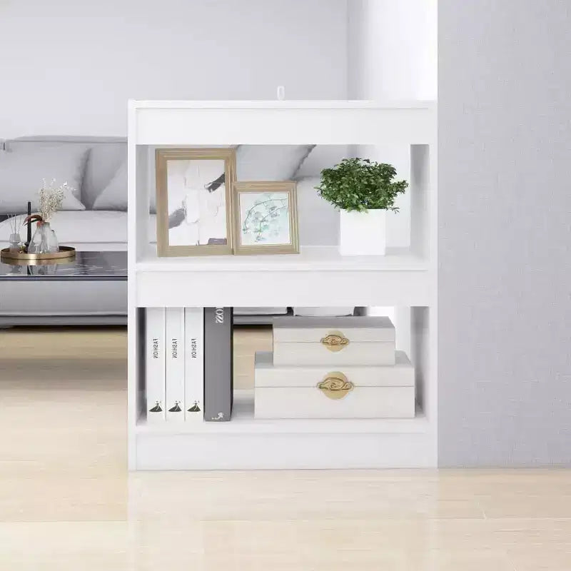 Bibliothèque Blanche Bois d'Ingénierie – Rangement 2 Étagères