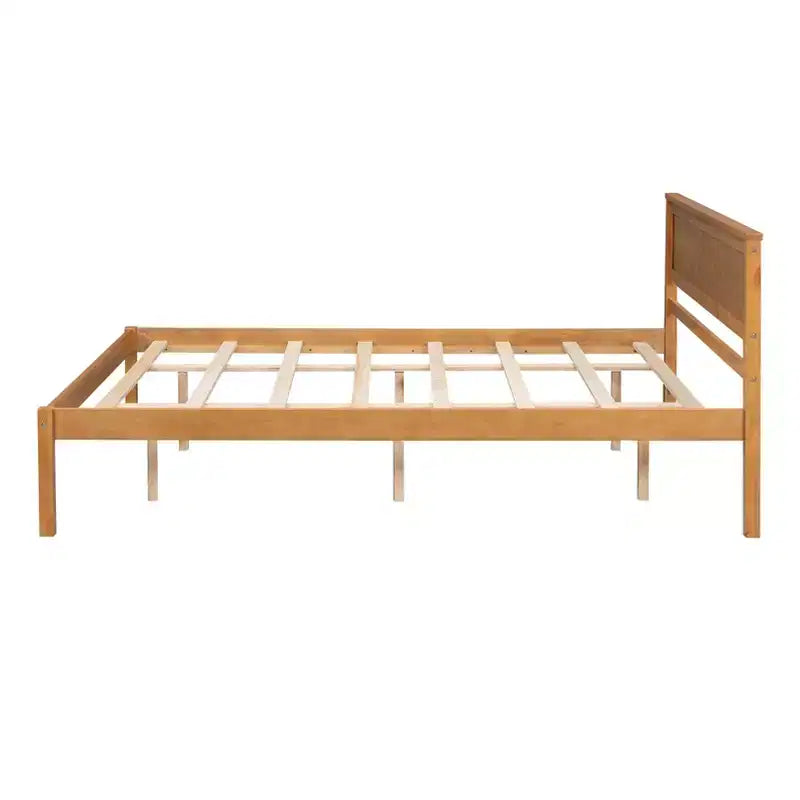Lit plateforme grand format avec tête de lit – Chêne, 180 kg, pas besoin de sommier à ressorts