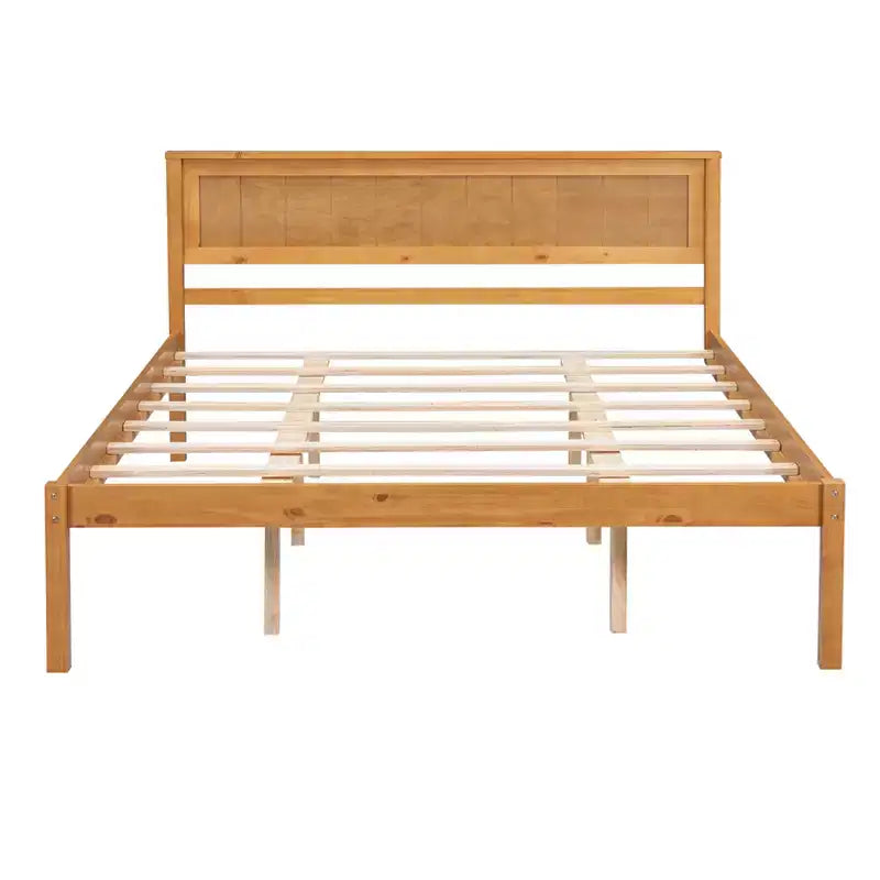 Lit plateforme grand format avec tête de lit – Chêne, 180 kg, pas besoin de sommier à ressorts