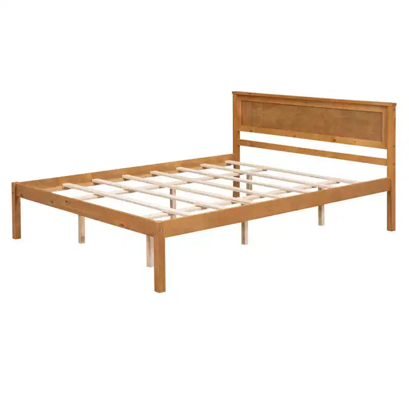 Lit plateforme grand format avec tête de lit – Chêne, 180 kg, pas besoin de sommier à ressorts