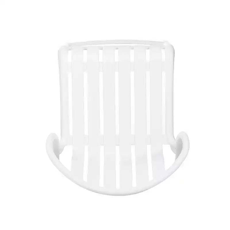 sumyeg Lot de 2 tabourets de bar d'extérieur, chaises en plastique de 75 cm de hauteur de comptoir avec dossier perforé, empilables, résistantes aux intempéries, blanc