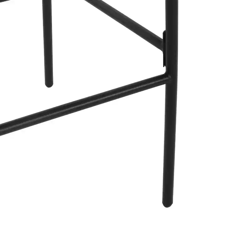 sumyeg Tabourets de bar d'extérieur en corde, lot de 2, chaises de patio tressées marron avec cadre en métal noir, résistantes aux intempéries, pour patio, balcon, jardin
