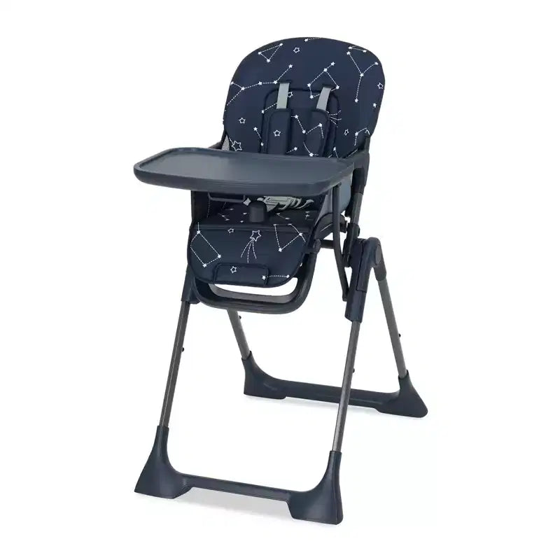 Chaise Haute Bébé Réglable 42,5 pour Tout-Petits, Hauteur et Dossier Multi-Niveaux, Plateau Amovible et Pliage Rapide pour un Rangement Compact
