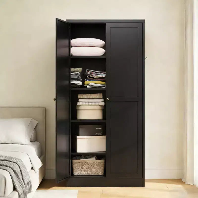 Armoire de cuisine en métal – 4 étagères réglables, 50 kg chacune, style ferme, 168 cm H