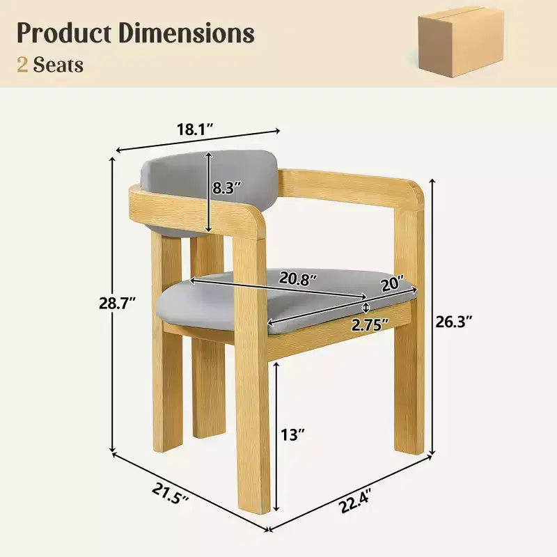 Christopher Knight Home Chaises de salle à manger d'extérieur rustiques en bois d'acacia rembourrées Nene (Lot de 2)