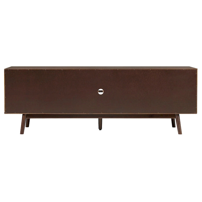 Meuble TV en bois massif de style Mid-Century Middlebrook de 70 po