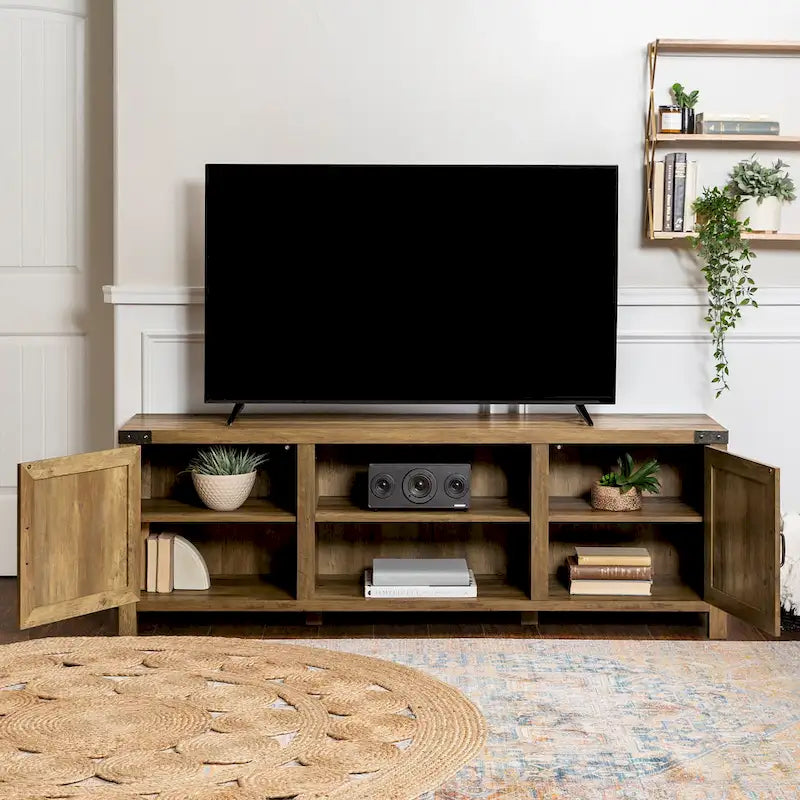 Meuble TV avec porte de grange de 70 pouces Middlebrook Firebranch