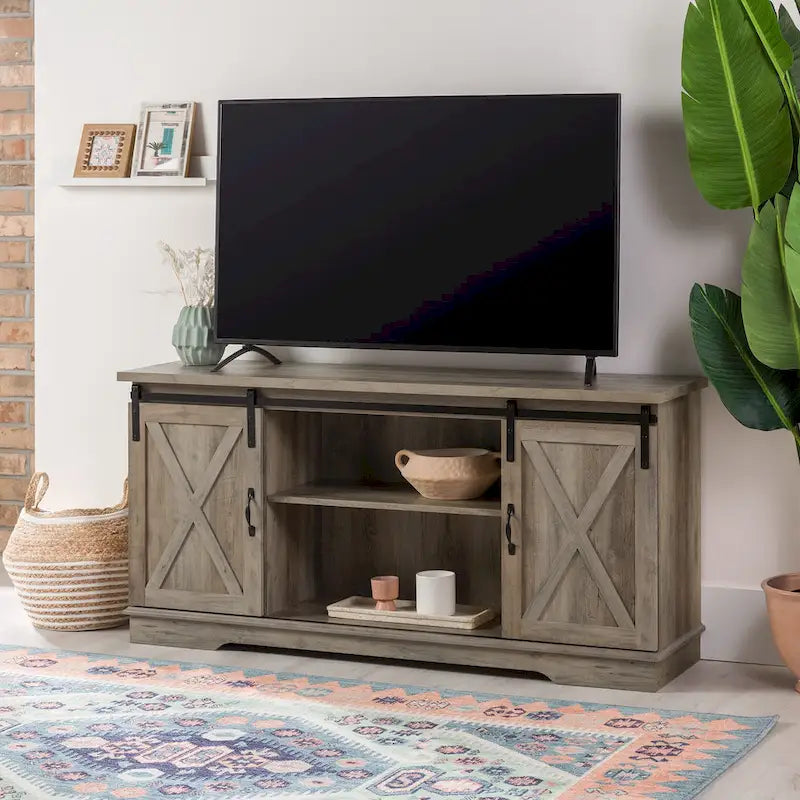 Meuble TV à porte coulissante Middlebrook Wind Gap 58 po