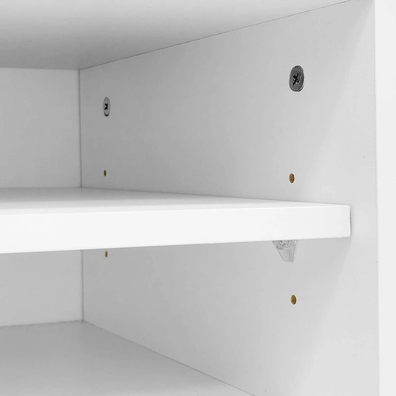 Meuble TV Extensible avec 2 Tiroirs et 4 Étagères