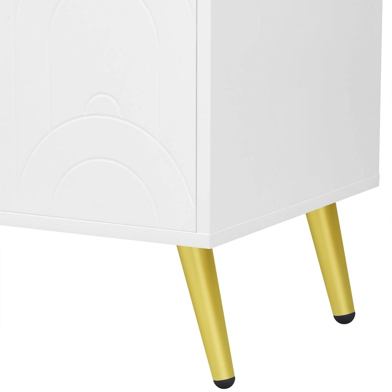 Meuble TV pour téléviseurs jusqu'à 55 pouces, meuble multimédia, étagère réglable, pieds en métal, poignées et dispositif anti-basculement