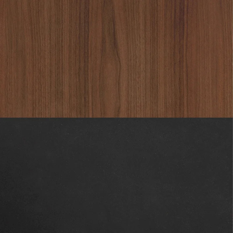 Meuble TV Bridgevine Home Aria de 85 pouces pour téléviseurs jusqu'à 95 pouces, aucun assemblage requis, finition noire et noyer