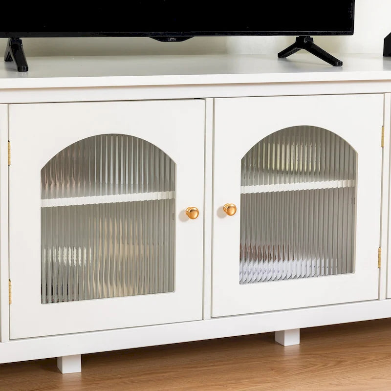 Meuble TV moderne Naro de 71 po avec porte vitrée par Christopher Knight Home