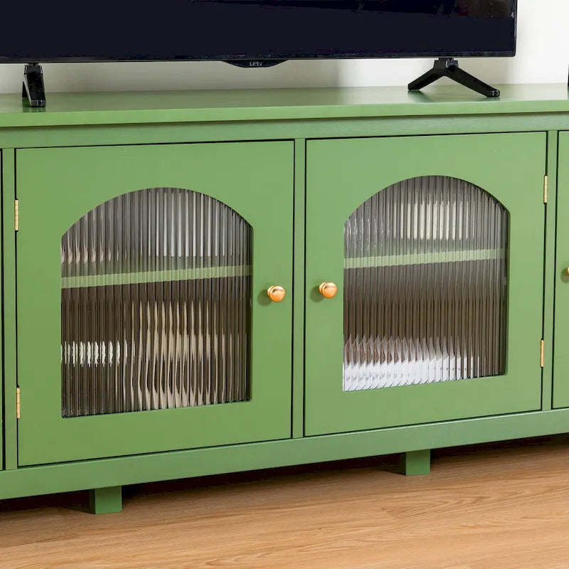 Meuble TV moderne Naro de 71 po avec porte vitrée par Christopher Knight Home