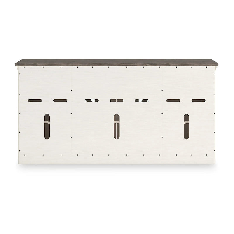 Meuble TV Signature Design by Ashley Bolanburg blanc/gris 73 pour téléviseurs jusqu'à 83 po - 72,5 L x 20,25 P x 36,13 H