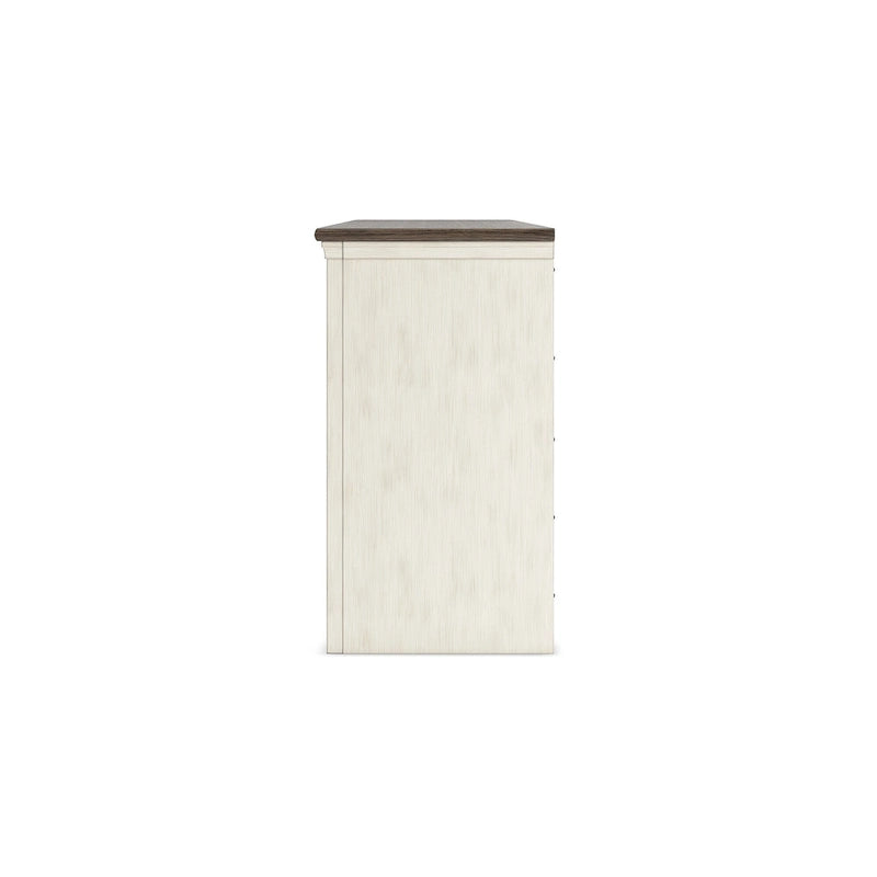 Meuble TV Signature Design by Ashley Bolanburg blanc/gris 73 pour téléviseurs jusqu'à 83 po - 72,5 L x 20,25 P x 36,13 H